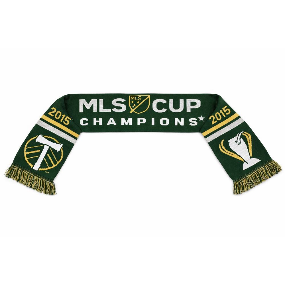 Portland Timbers 2015 MLS Cup Champions‎ Scarf Green Gold NWOT